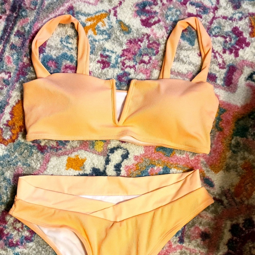 Tropical Splash Peach Bikini